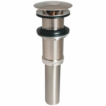 PLUMB PAK Stylewise Pushbutton Sink Drain, 1-1/4 in Connection, Brass, Brushed Nickel K820-76BN